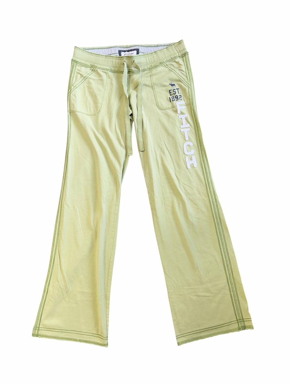 Vintage Abercrombie & Fitch Light Green Cotton Lounge Pants